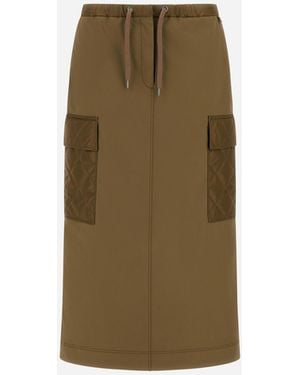Herno Cotton Feel And Nylon Chamonix Skirt - Green