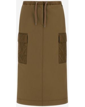 Herno Cotton Feel And Nylon Chamonix Skirt - Green