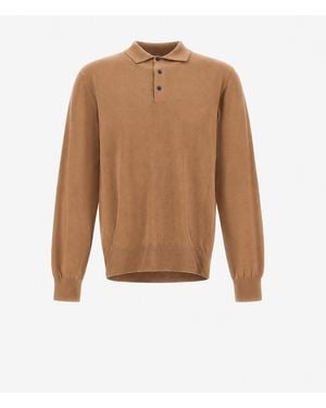 Herno Merino Wool Polo Shirt - Natural