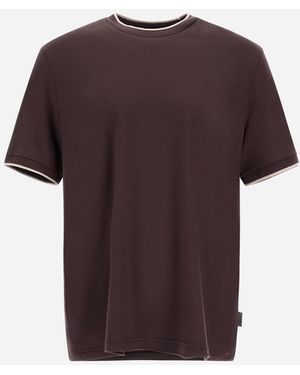 Herno T-shirt In Soft Wool Jersey - Red