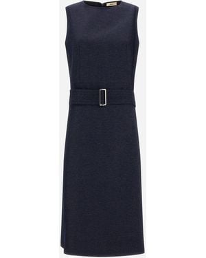Herno Denim-Effect Cotton Dress - Blue