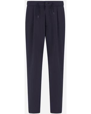 Herno Light Comfort Stretch Woven Trousers - Blue