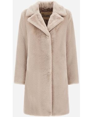 Herno Jacke Aus Alpaka Mit Fransen - Natur