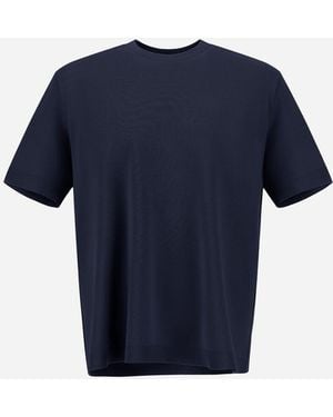 Herno Jersey Knit Effect T-Shirt - Blue