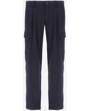 Herno Light Comfort Stretch Woven Cargo Trousers - Blue
