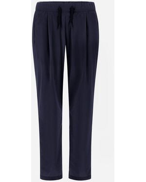 Herno Ultra-Lightweight Trousers With Adjustable Wa - Blau