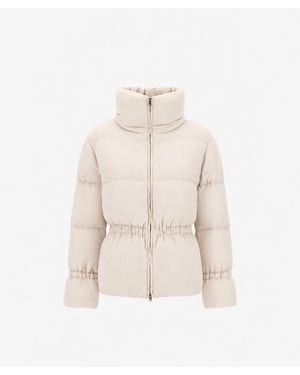 Herno Cashmere And Silk Jacket - Natural