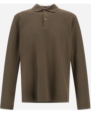 Herno Cotton And Cashmere Double Piqué Polo Shirt - Green