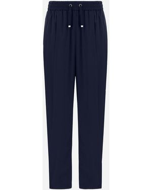 Herno Light Nylon Stretch Trousers - Blue