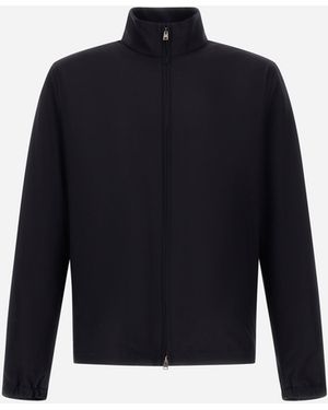 Herno Jacket With Zip - Blue