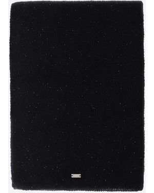 Herno Fisherman's Rib Mohair Scarf - Black