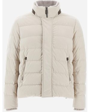 Herno Suede Effect Jacket - White