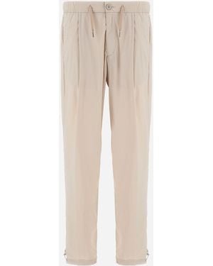 Herno Resort Pants In Lightweight Stretch Nylon - Natural
