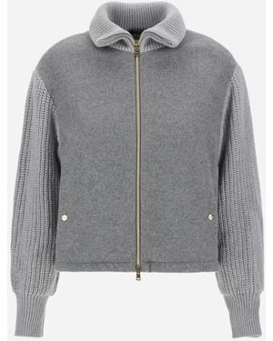 Herno BOMBER IN CASHMERE - Grigio