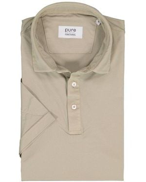 Pure Herren Polo-Shirt Funktionsmaterial - Natur
