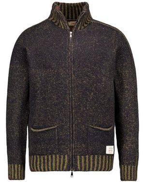 Bob Herren Cardigan Blau,Grün Unifarben - Grau