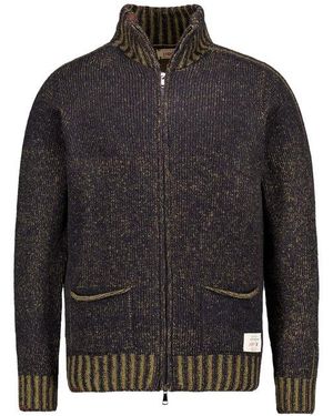 Bob Herren Cardigan Blau,Grün Unifarben - Grau