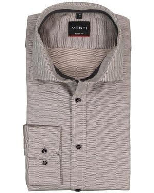 Venti Herren Hemd Meliert - Grau