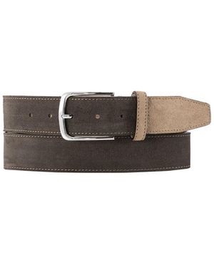 Lindenmann Herren Gürtel Nubuk - Braun