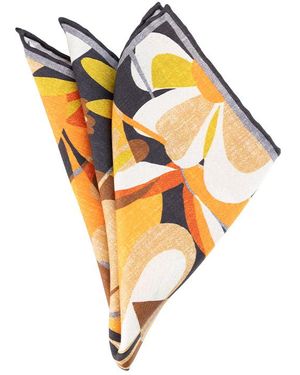 Ascot Herren Einstecktuch Geblümt - Orange