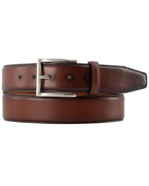 Lindenmann Herren Gürtel Braun, Cognac Glattleder