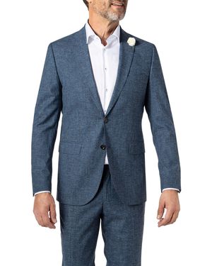 Cg Herren Sakko Meliert Slim Fit - Blau