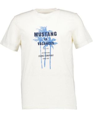 Mustang Herren T-Shirt - Weiß