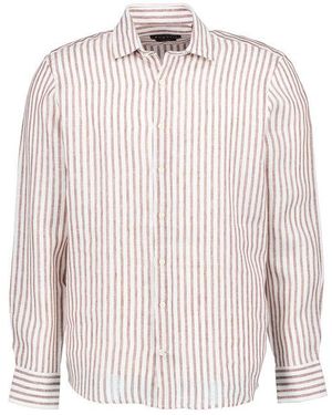 Bugatti Herren Hemd Gestreift - Pink