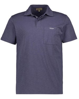 Woolrich Herren Polo-Shirt Jersey - Blau