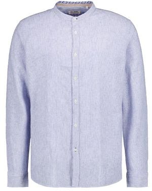 FIL NOIR Herren Hemd Gestreift - Blau
