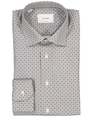 Eton Herren Hemd Classic Fit - Grau