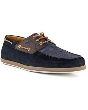 Floris Van Bommel Herren Bootsschuhe Veloursleder - Blau