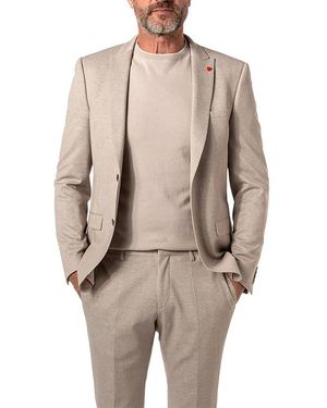 Roy Robson Herren Sakko Meliert Slim Fit - Natur