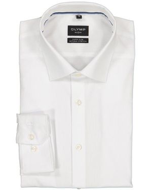 Olymp Herren Hemd Slim Fit - Weiß
