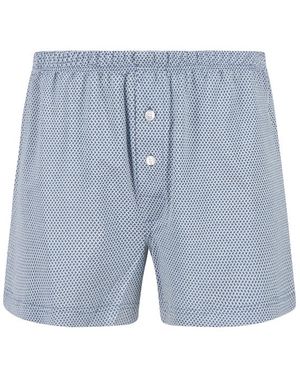 Novila Herren Shorts Jersey-Baumwolle Unifarben - Blau