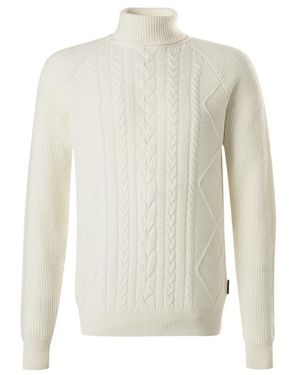 Hechter Paris Herren Rollkragenpullover Unifarben - Weiß