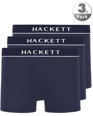 Hackett Herren Trunks Baumwolle & Mix Unifarben - Blau