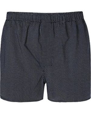 Derek Rose Herren Boxershorts Reine Baumwolle Gemustert - Blau
