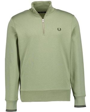 Fred Perry Herren Pullover Unifarben - Grün