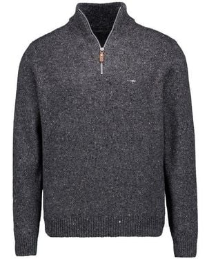 Fynch-Hatton Herren Troyer Wolle Meliert - Grau