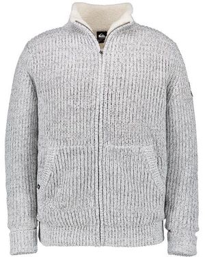 Quiksilver Herren Strickjacke Unifarben - Grau
