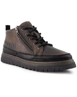Bugatti Herren Schuhe Grau,Schwarz Glattleder