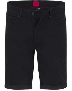 HUGO Herren Jeansshorts - Schwarz