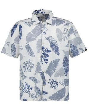 Camel Active Herren Hemden Blau,Weiß
