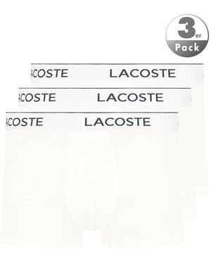 Lacoste Herren Trunks Baumwolle Unifarben - Weiß