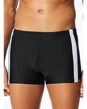Schiesser Herren Badetrunk Unifarben - Schwarz