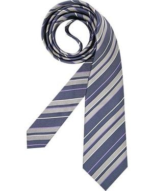 Lanvin Herren Krawatte Seide Gestreift - Blau