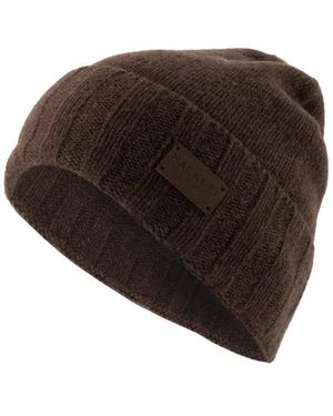 Hackett Herren Mütze Kaschmirwolle - Braun