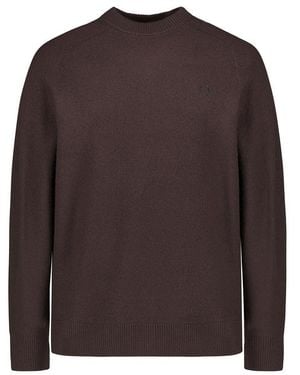 Fred Perry Herren Pullover Merinowolle Unifarben - Braun