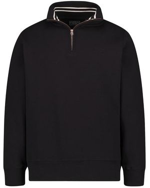 Superdry Herren Troyer Baumwolle Unifarben - Schwarz